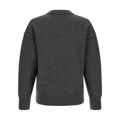 Ami Paris Gray Wool Cardigan