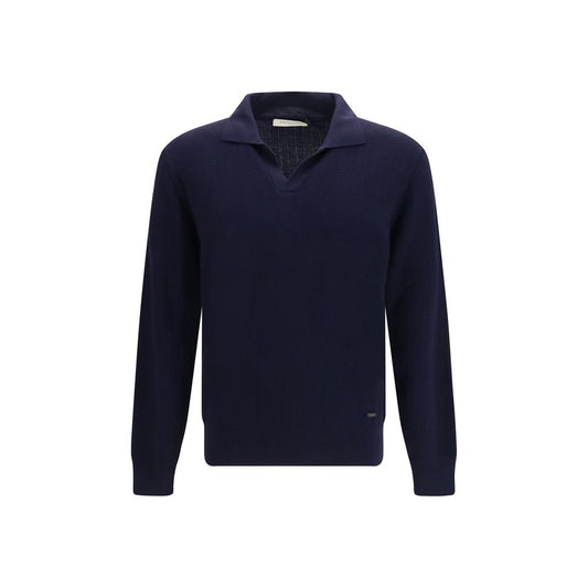 Brooksfield Blue Wool Oves Aries Sweatshirt