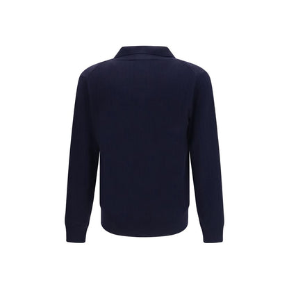 Brooksfield Blue Wool Oves Aries Sweatshirt