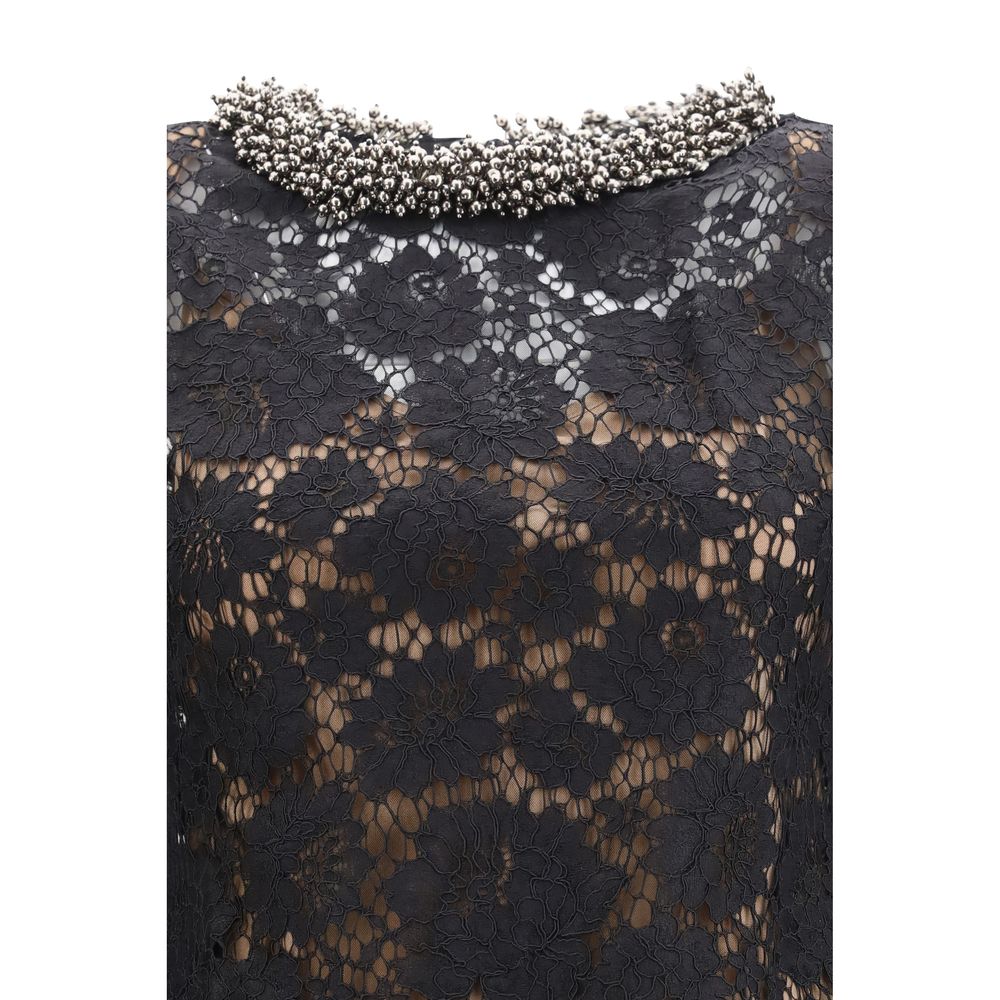 Self-Portrait Black Polyamide Cocktail Dress