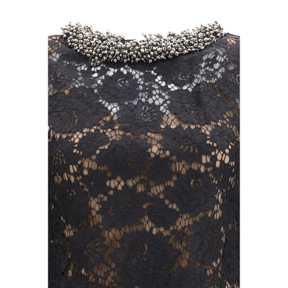 Self-Portrait Black Polyamide Cocktail Dress