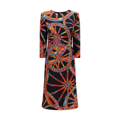 Dolce & Gabbana Multicolor Silk Cocktail Dress