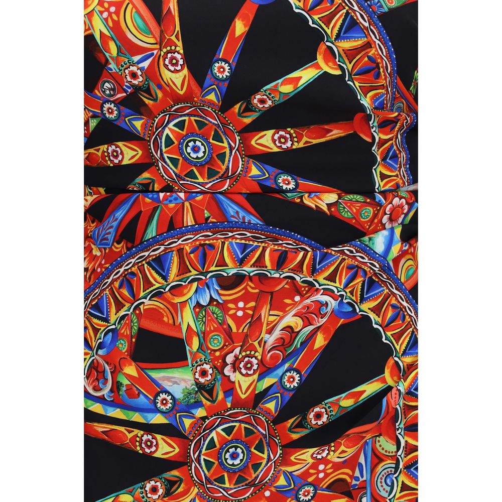 Dolce & Gabbana Multicolor Silk Cocktail Dress