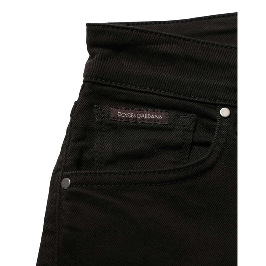 Dolce & Gabbana Black Cotton Stretch Skinny Denim Jeans