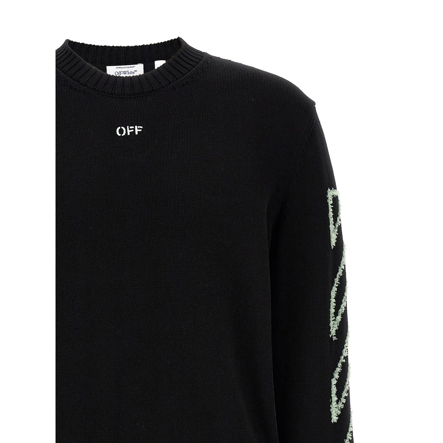 Off-White Black Cotton Cardigan