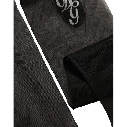 Dolce & Gabbana Black Nylon Mesh Sheer Calf Long Accessory Socks