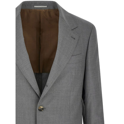 Brunello Cucinelli Gray Virgin Wool Blazer