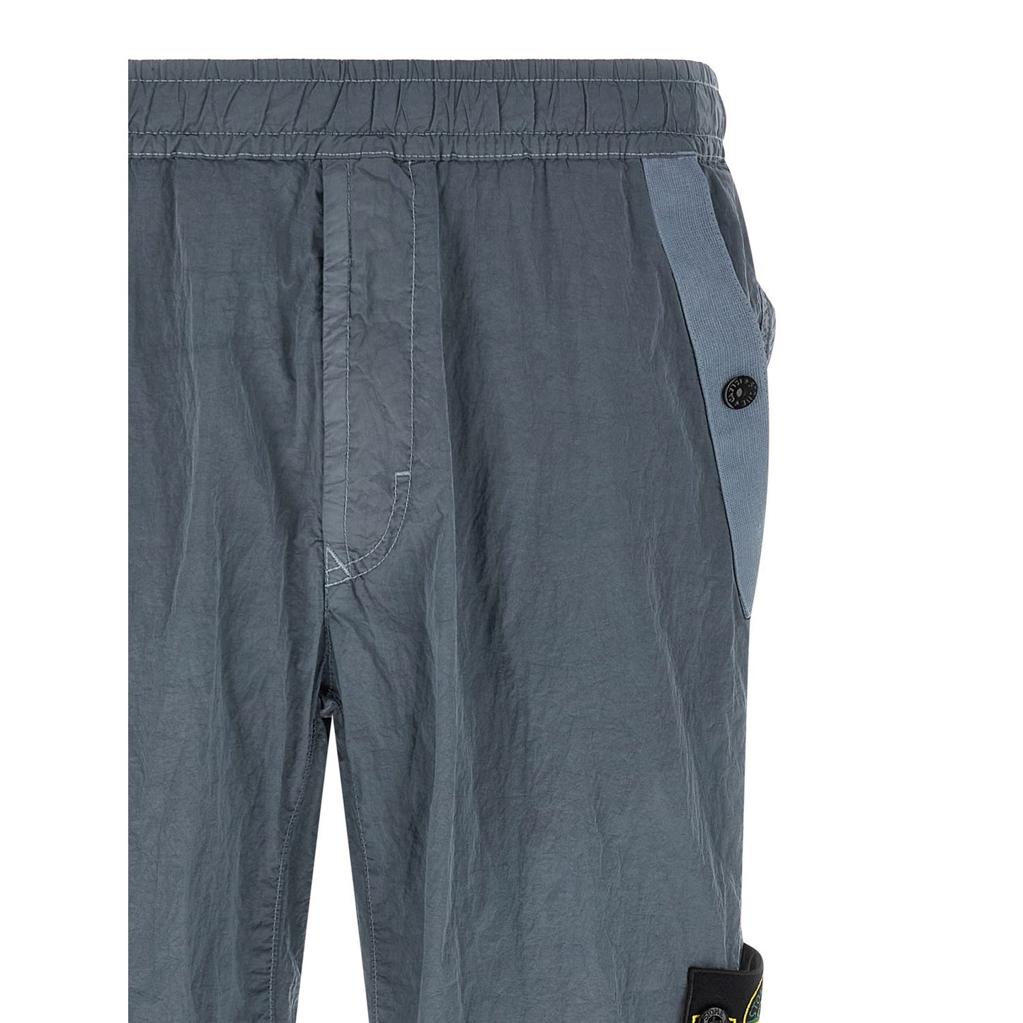 Stone Island Gray Polyamide Joggers (Workout Pants)