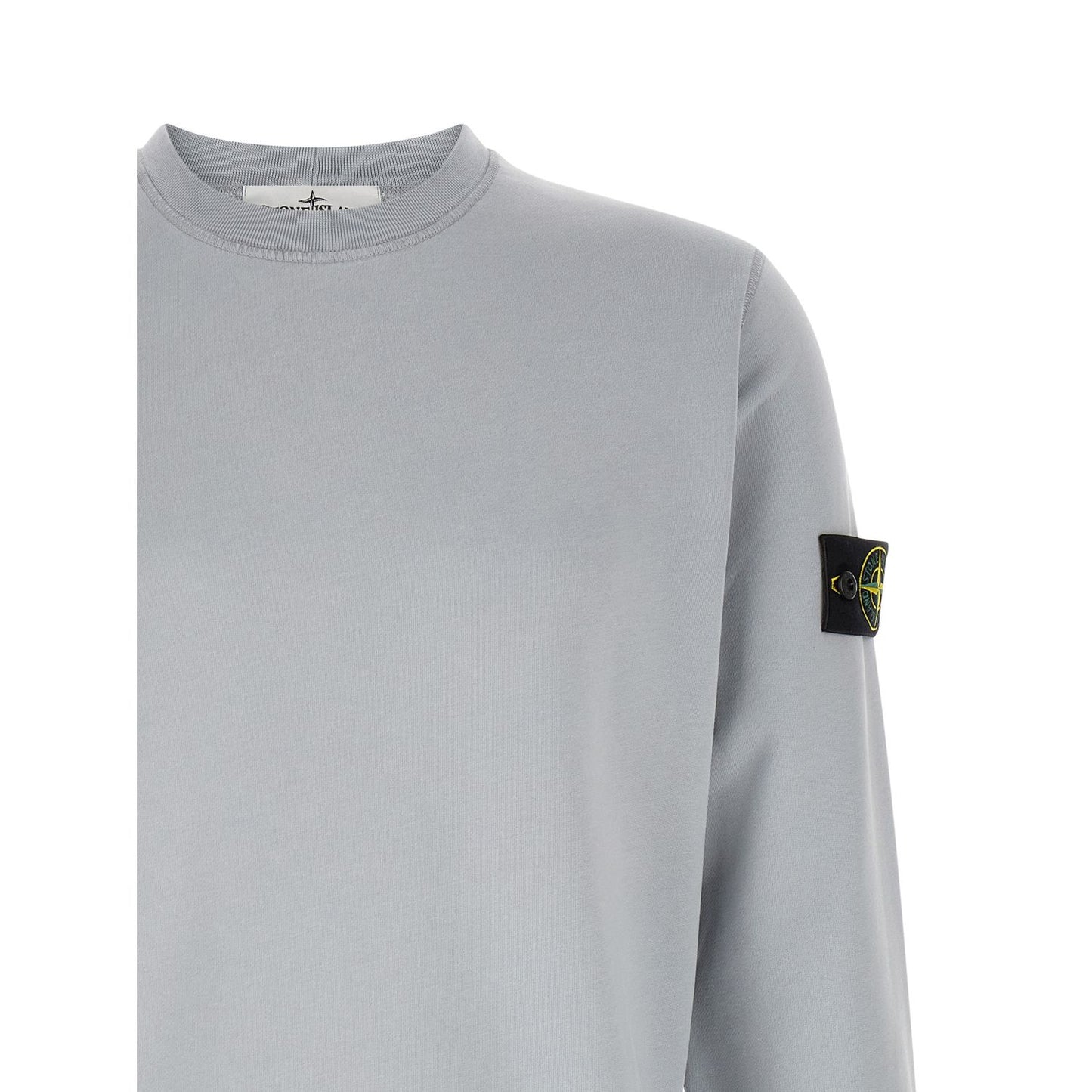 Stone Island Gray Cotton Sweatshirt