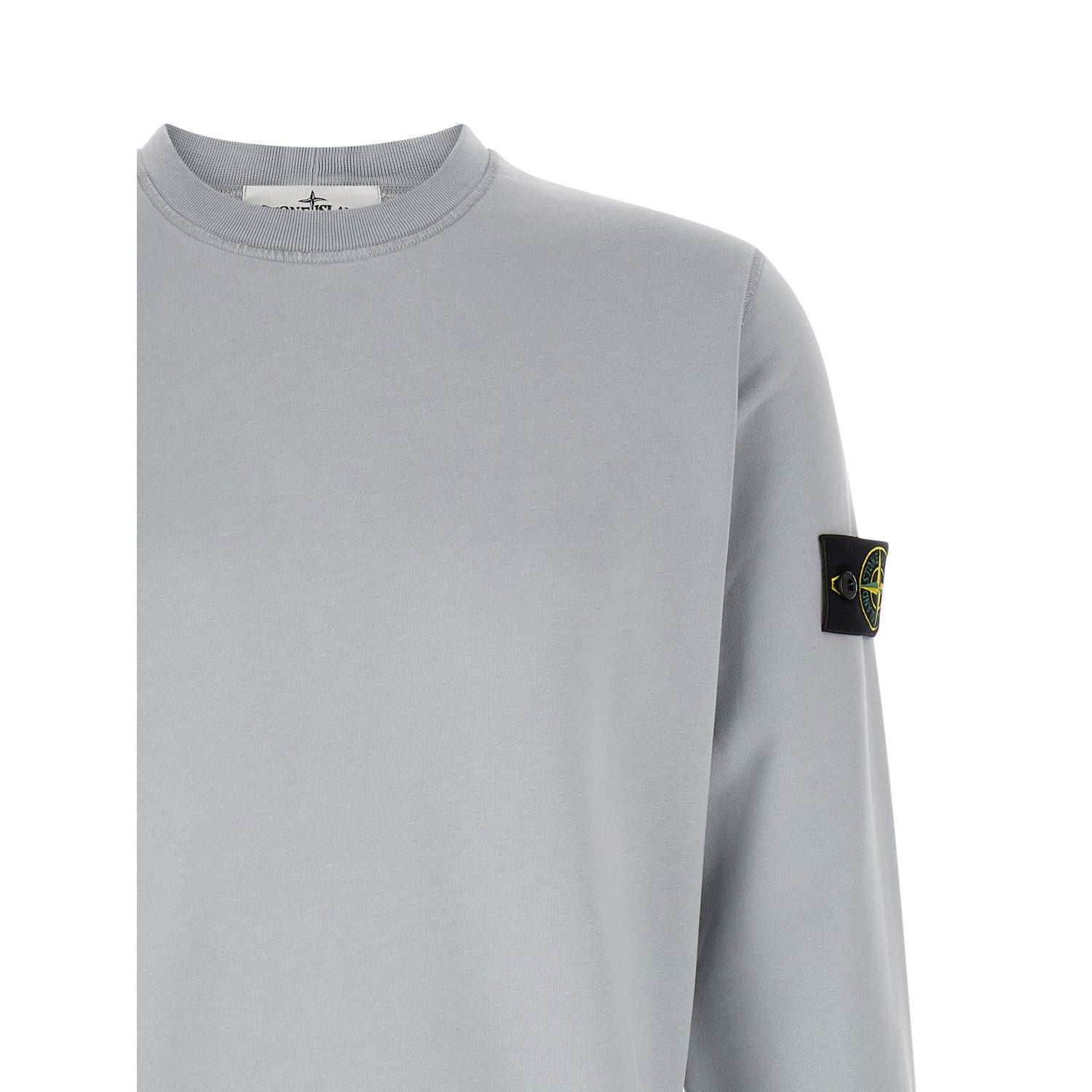 Stone Island Gray Cotton Sweatshirt