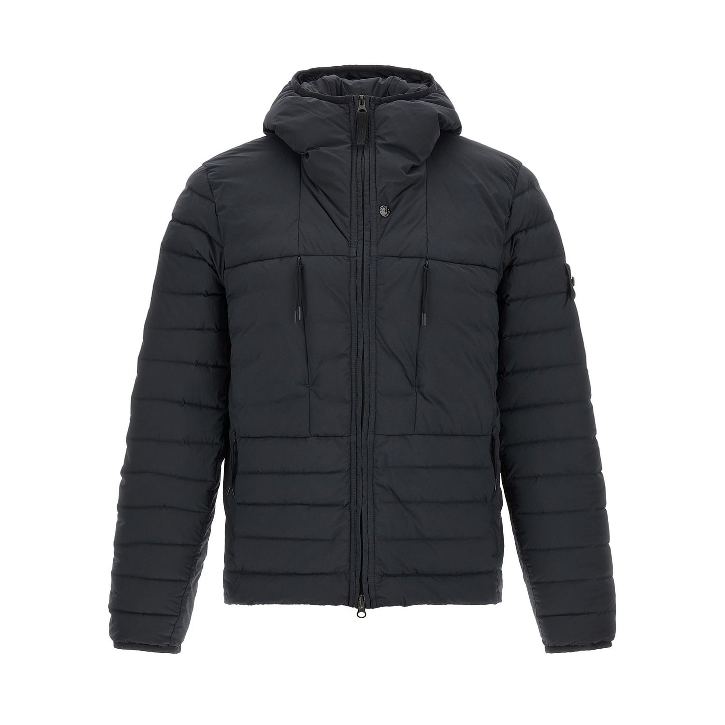 Stone Island Blue Polyamide Full-Length Jacket