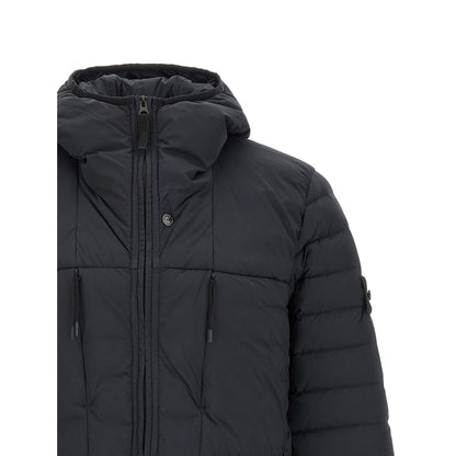 Stone Island Blue Polyamide Full-Length Jacket
