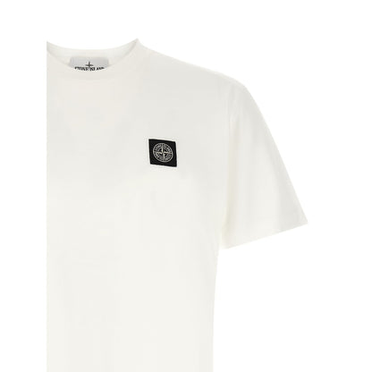 Stone Island White Cotton T-Shirt