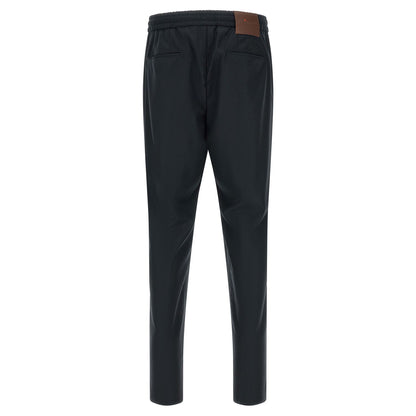 Kiton Blue Wool Pants