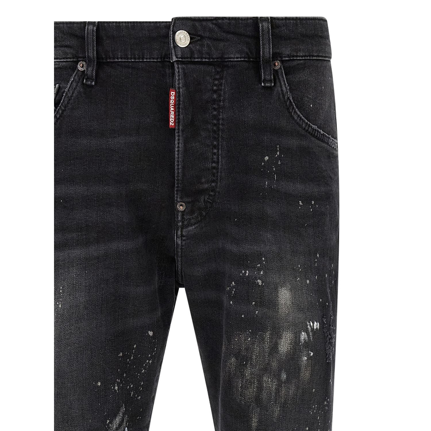 Dsquared² Black Cotton Slim Fit Jeans