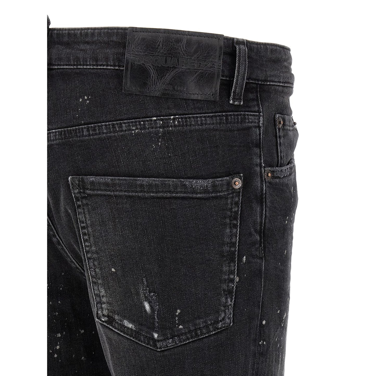 Dsquared² Black Cotton Slim Fit Jeans