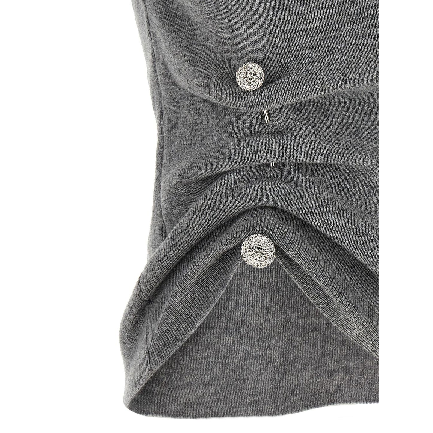 Giuseppe Di Morabito Gray Virgin Wool Sleeveles Sweater
