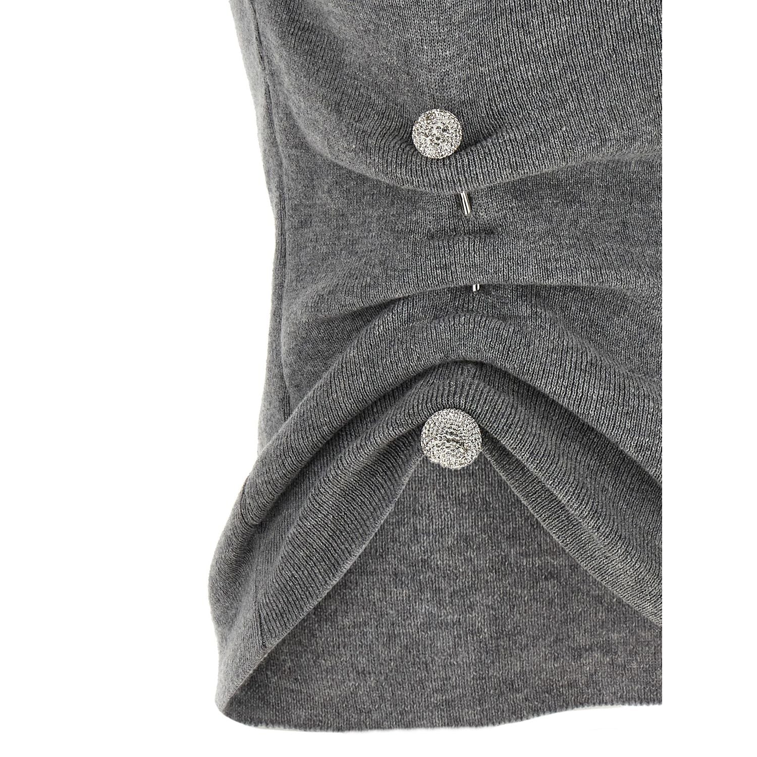 Giuseppe Di Morabito Gray Virgin Wool Sleeveles Sweater