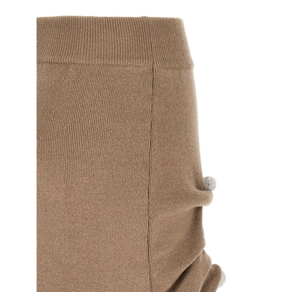Giuseppe Di Morabito Beige Virgin Wool Long Skirt