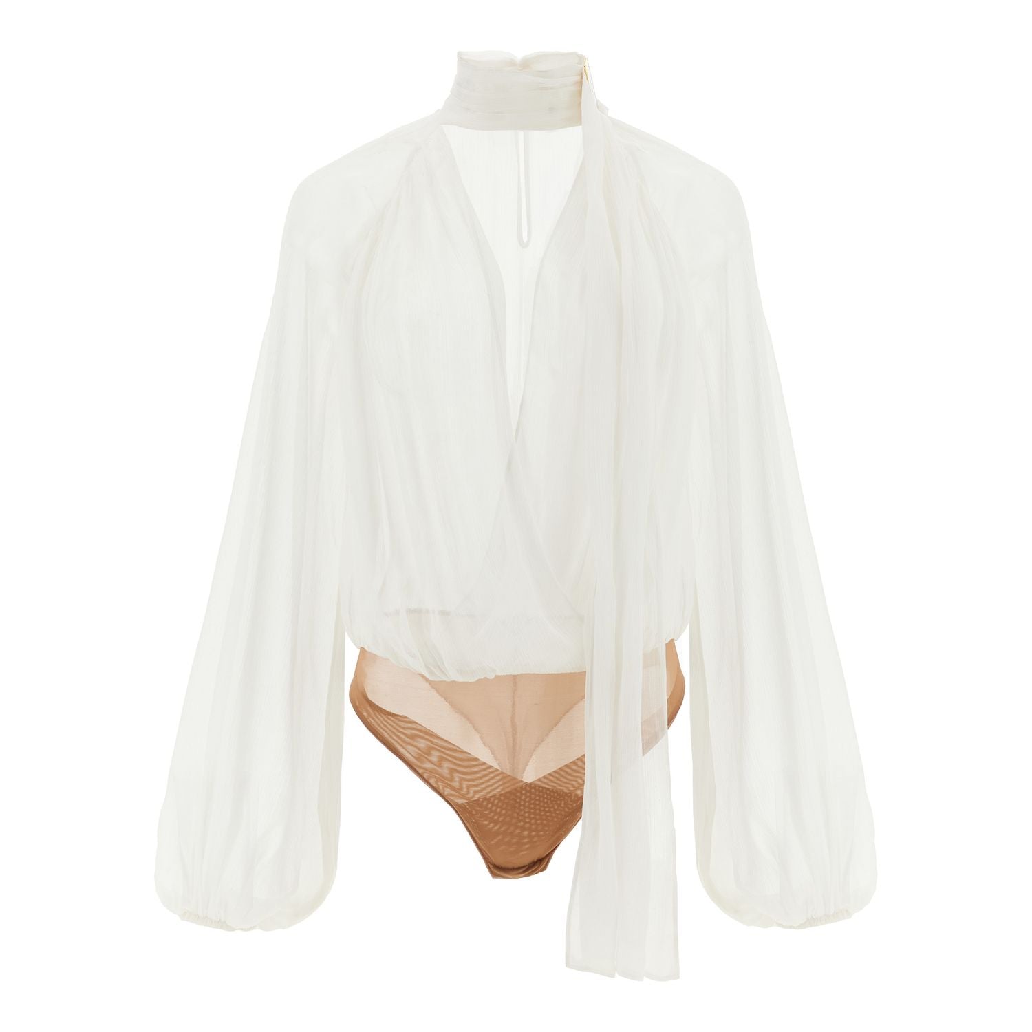 Elisabetta Franchi White Viscose Bodysuit
