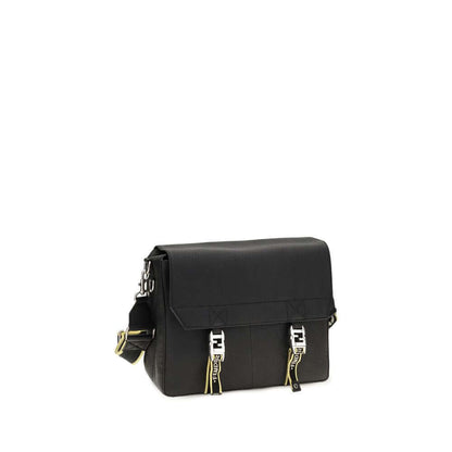 Fendi Black Calf Leather Bos Taurus Shoulder Bag