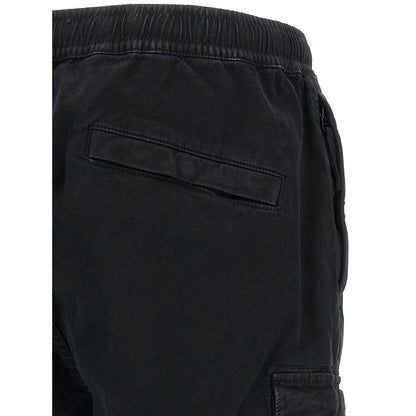 Stone Island Black Cotton Cargo Pants