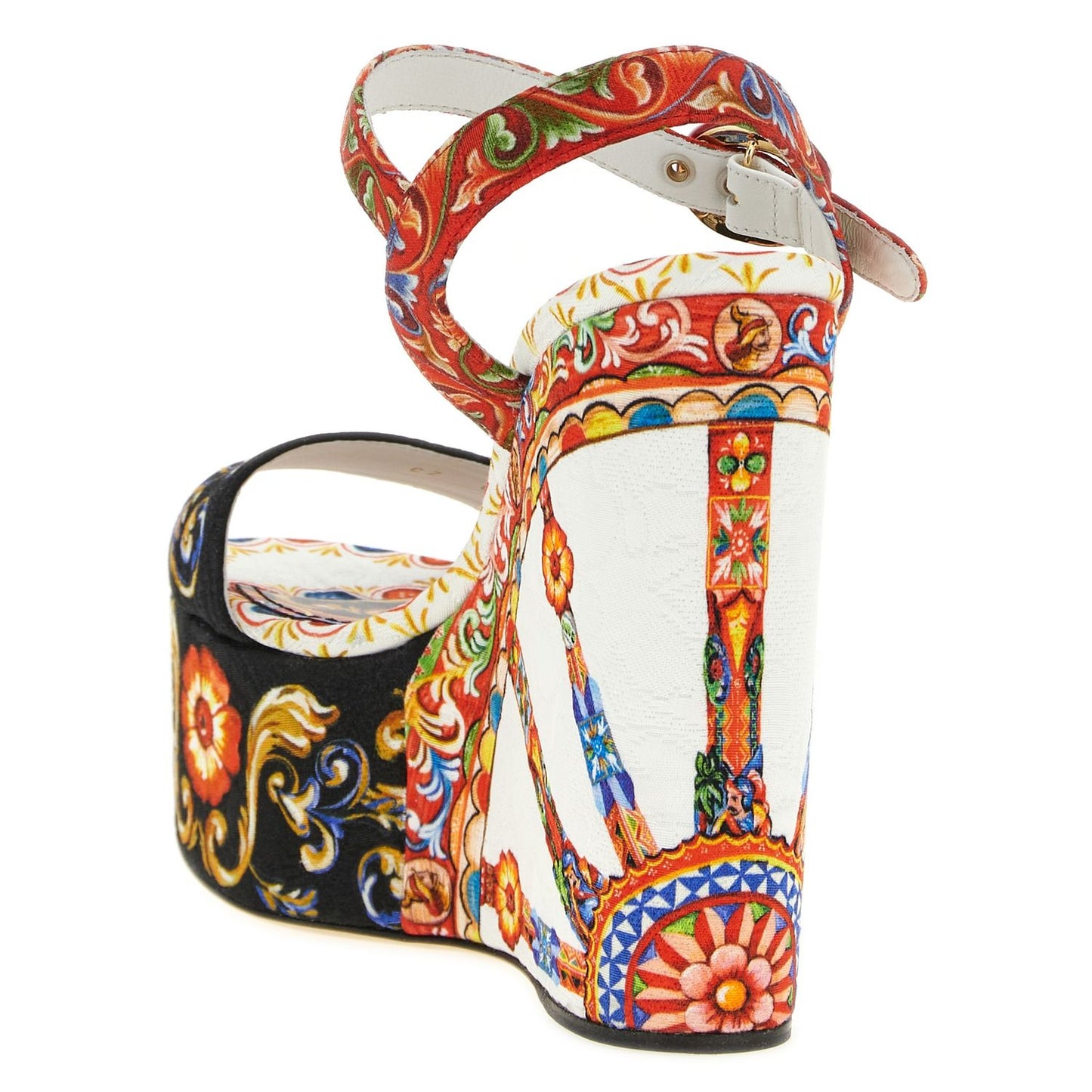 Dolce & Gabbana Multicolor Viscose Wedge Sandals