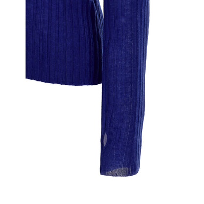 PINKO Blue Wool Cardigan