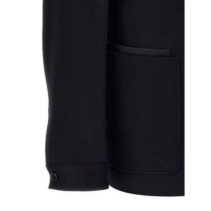 ZEGNA Blue Cashmere Full-Length Jacket
