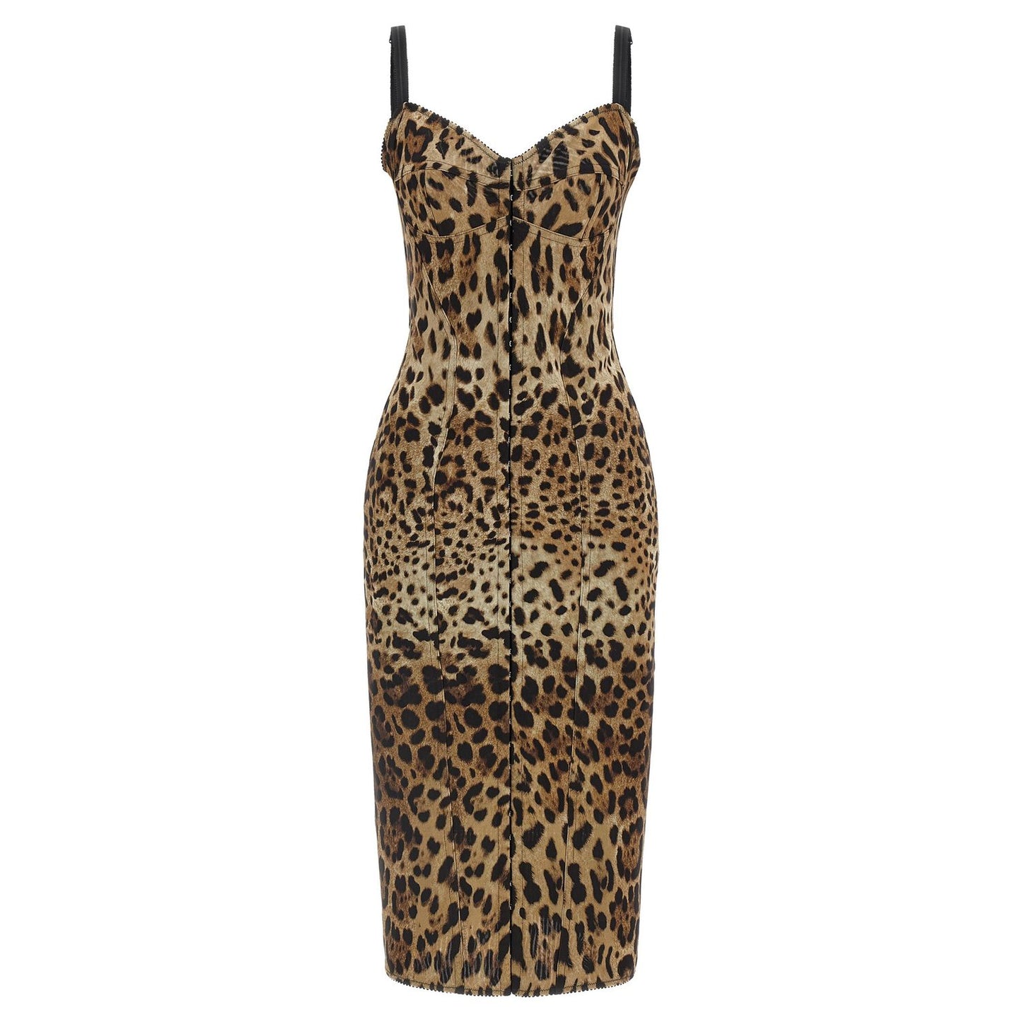 Dolce & Gabbana Brown Polyamide Midi Dress