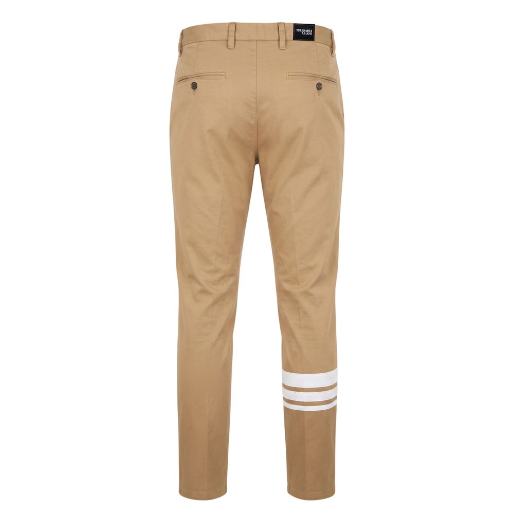 Trussardi Jeans Beige Cotton Men Pants