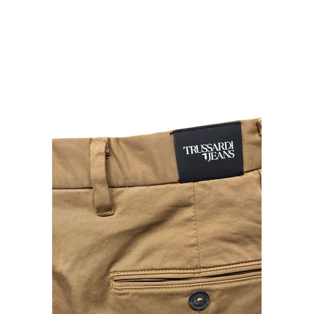 Trussardi Jeans Beige Cotton Men Pants