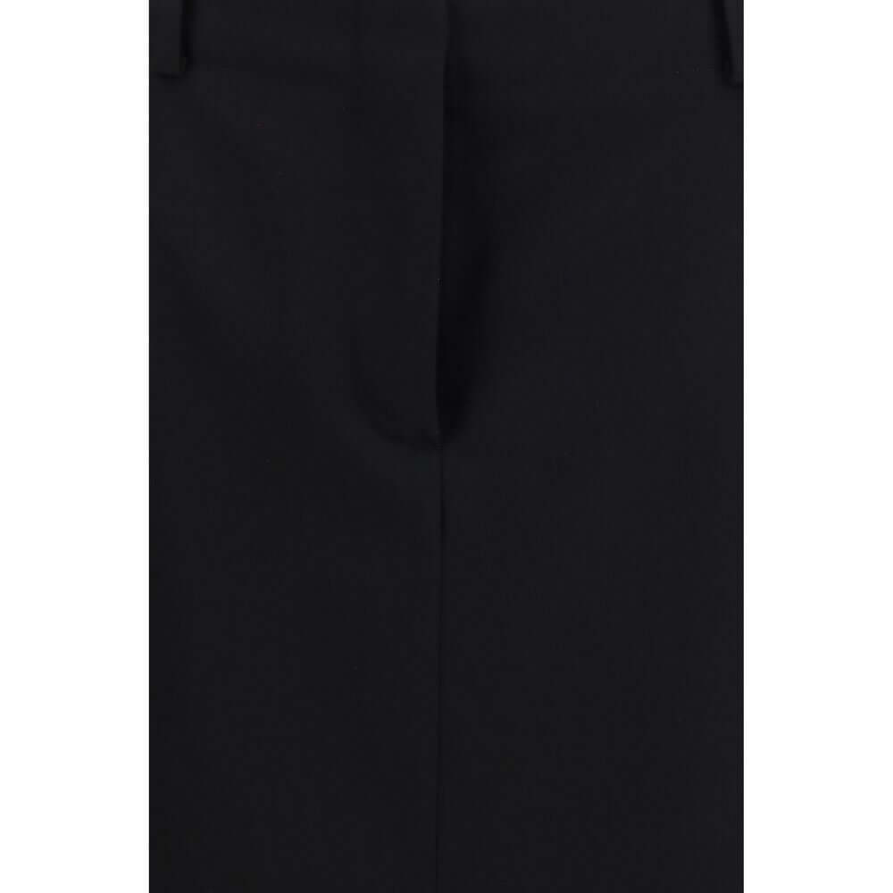 Fendi Black Wool Oves Aries Midi Skirt