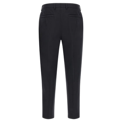 ZEGNA Blue Cotton Dress Pants