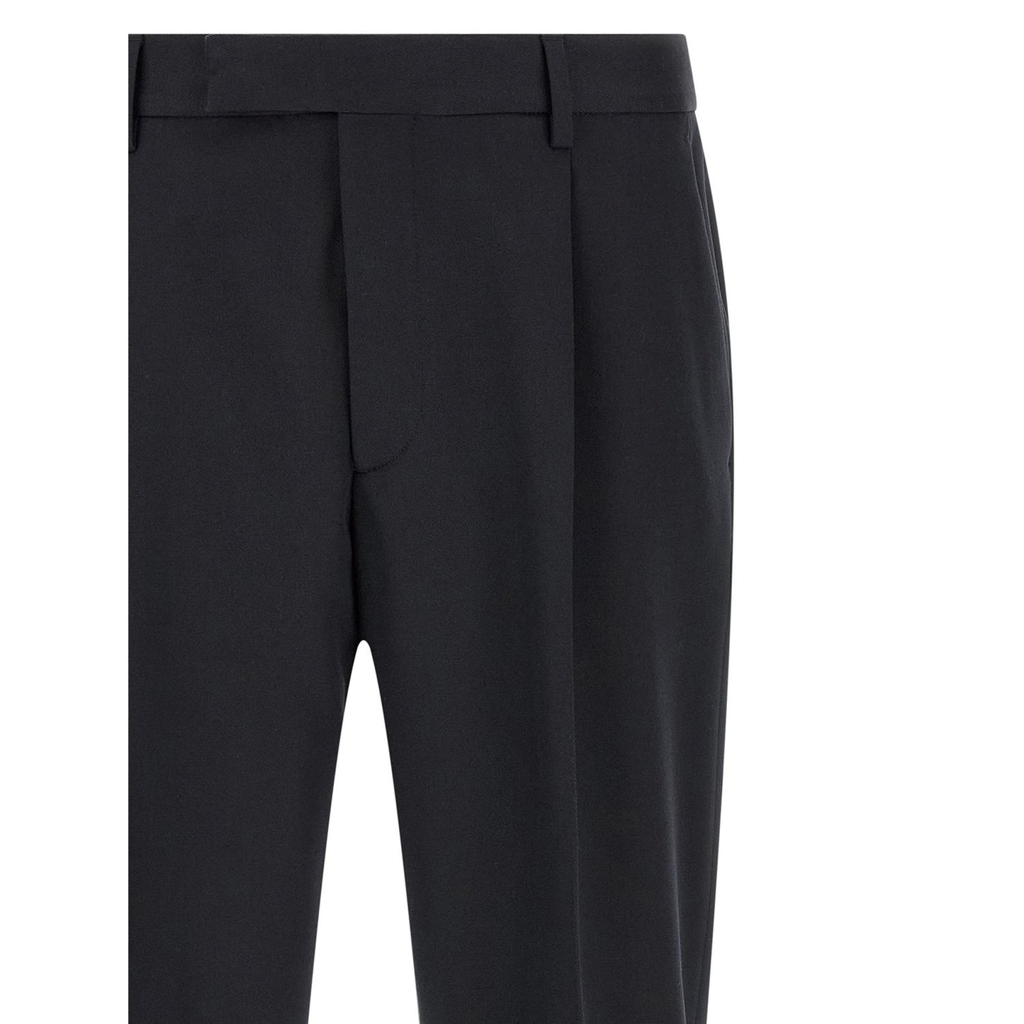 ZEGNA Blue Cotton Dress Pants