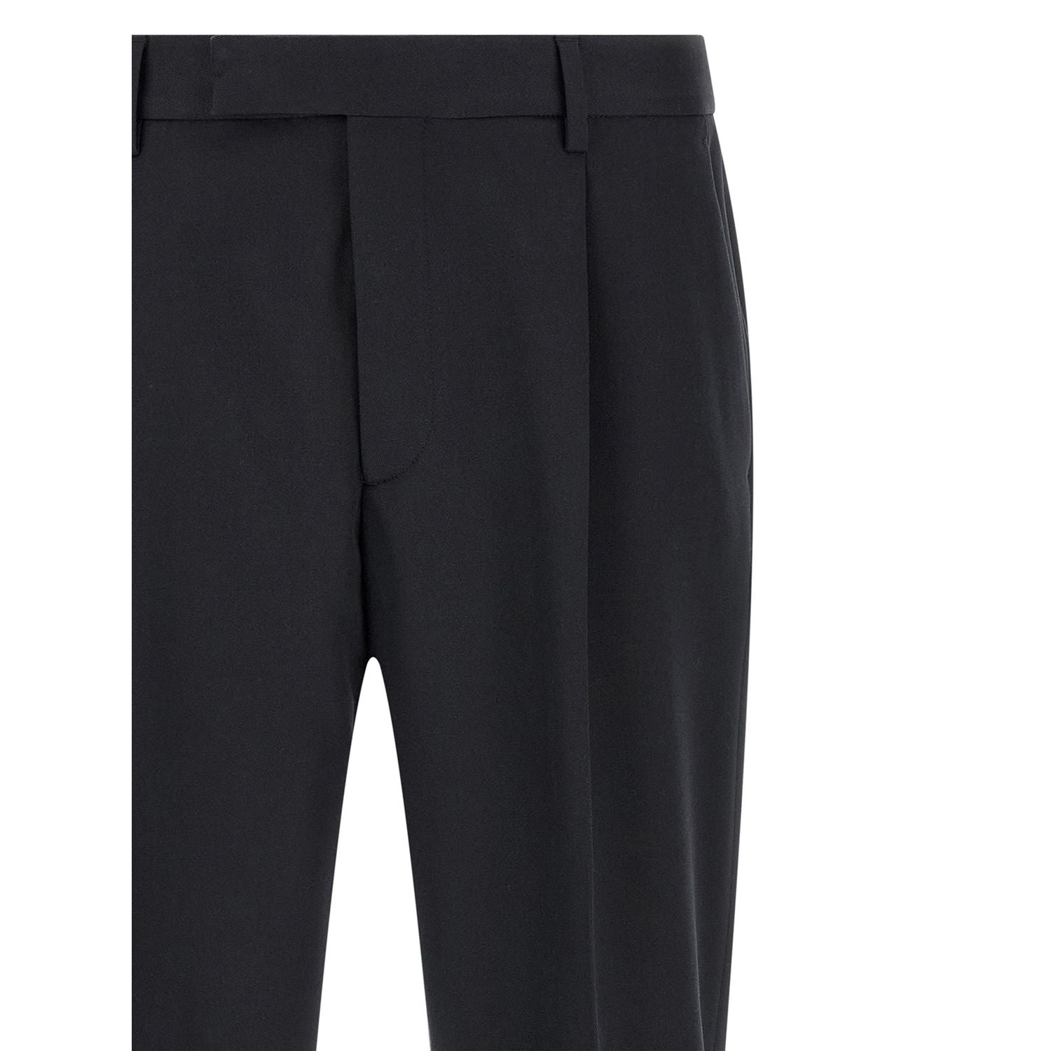 ZEGNA Blue Cotton Dress Pants