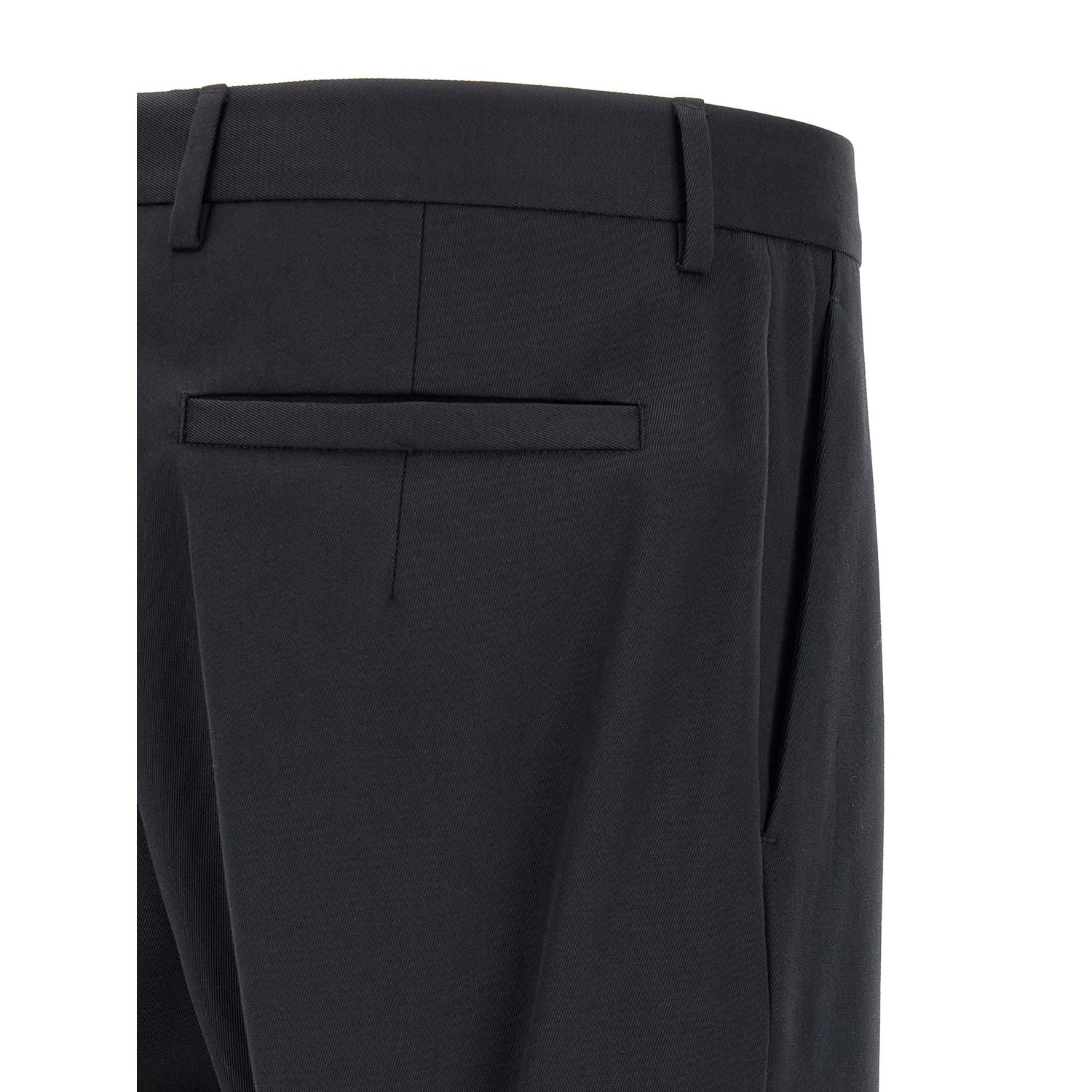 ZEGNA Blue Cotton Dress Pants