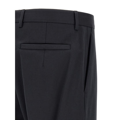 ZEGNA Blue Cotton Dress Pants