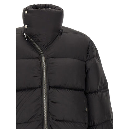 Rick Owens Black Nylon Full-Length Jacket
