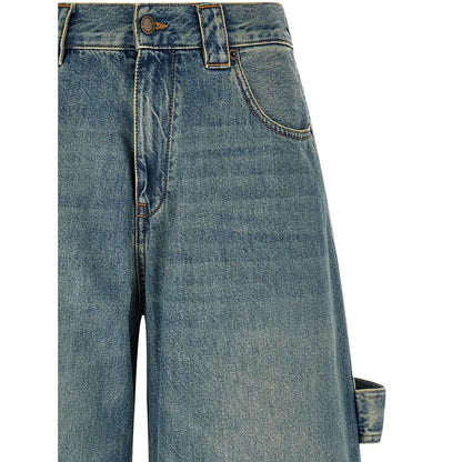 Darkpark Blue Cotton Relaxed Fit Jeans