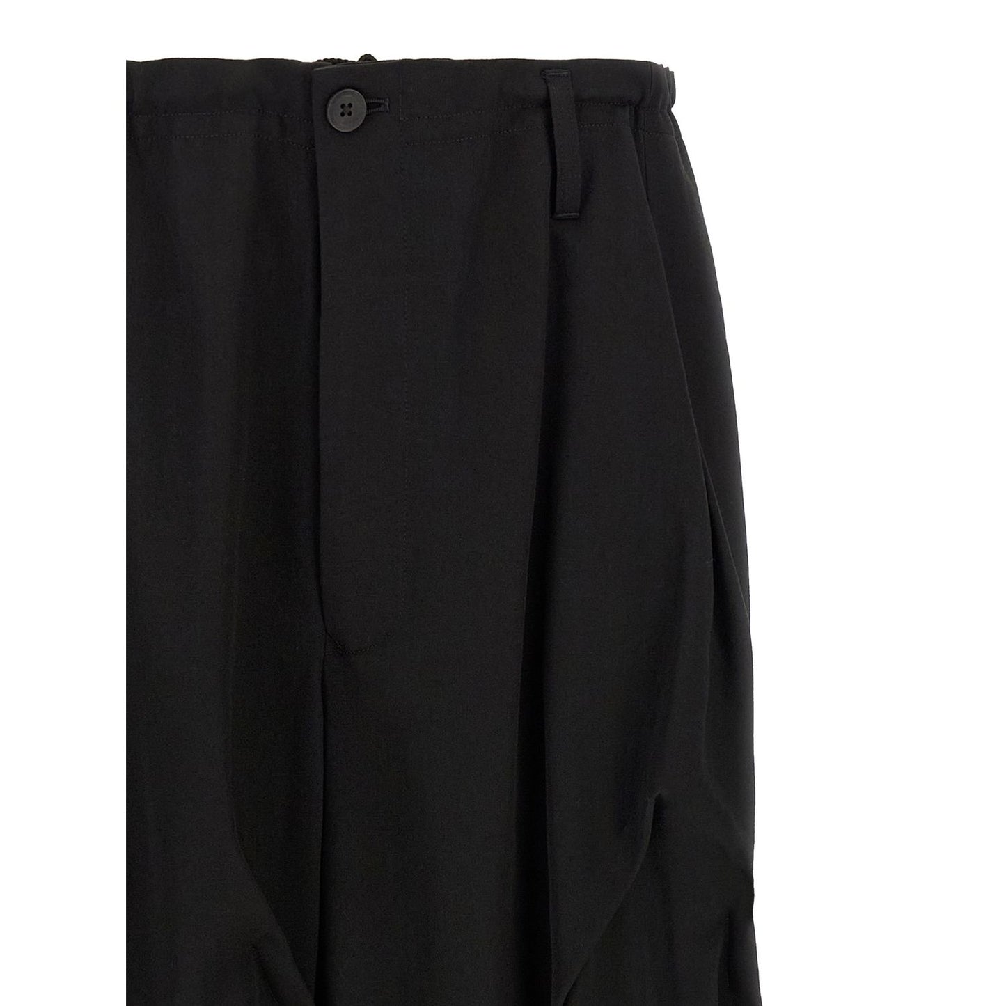 Yohji Yamamoto Black Wool Casual Pants