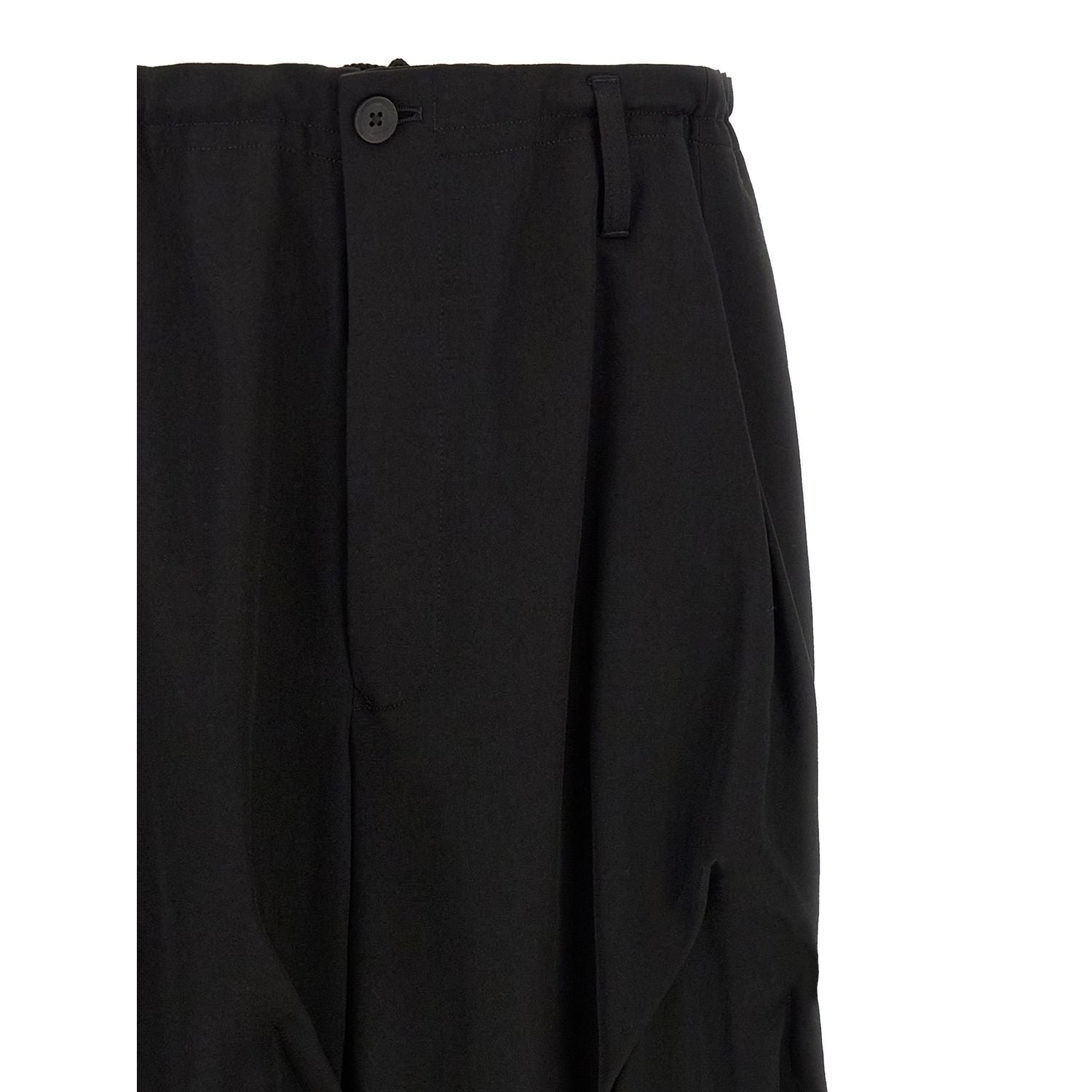 Yohji Yamamoto Black Wool Casual Pants