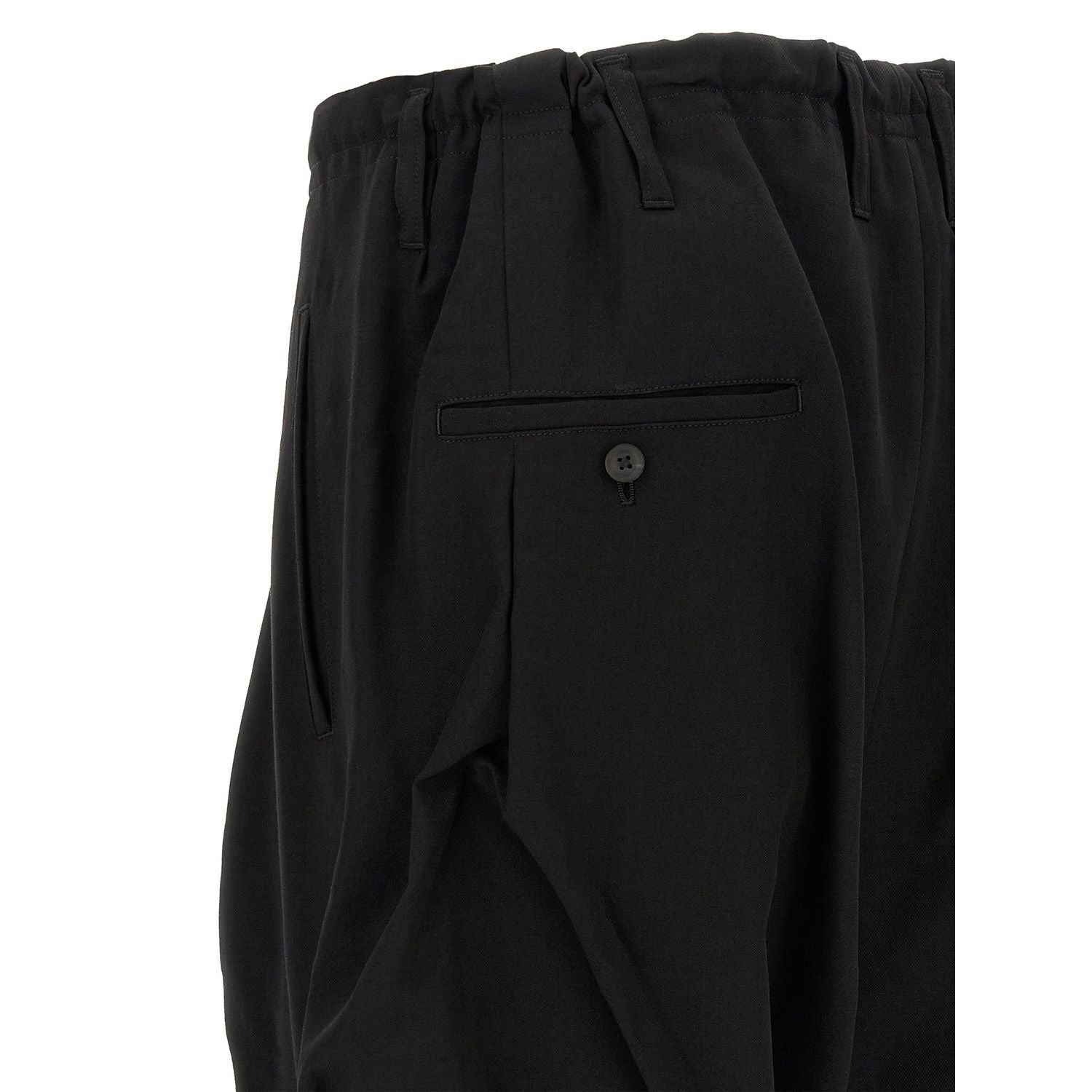 Yohji Yamamoto Black Wool Casual Pants