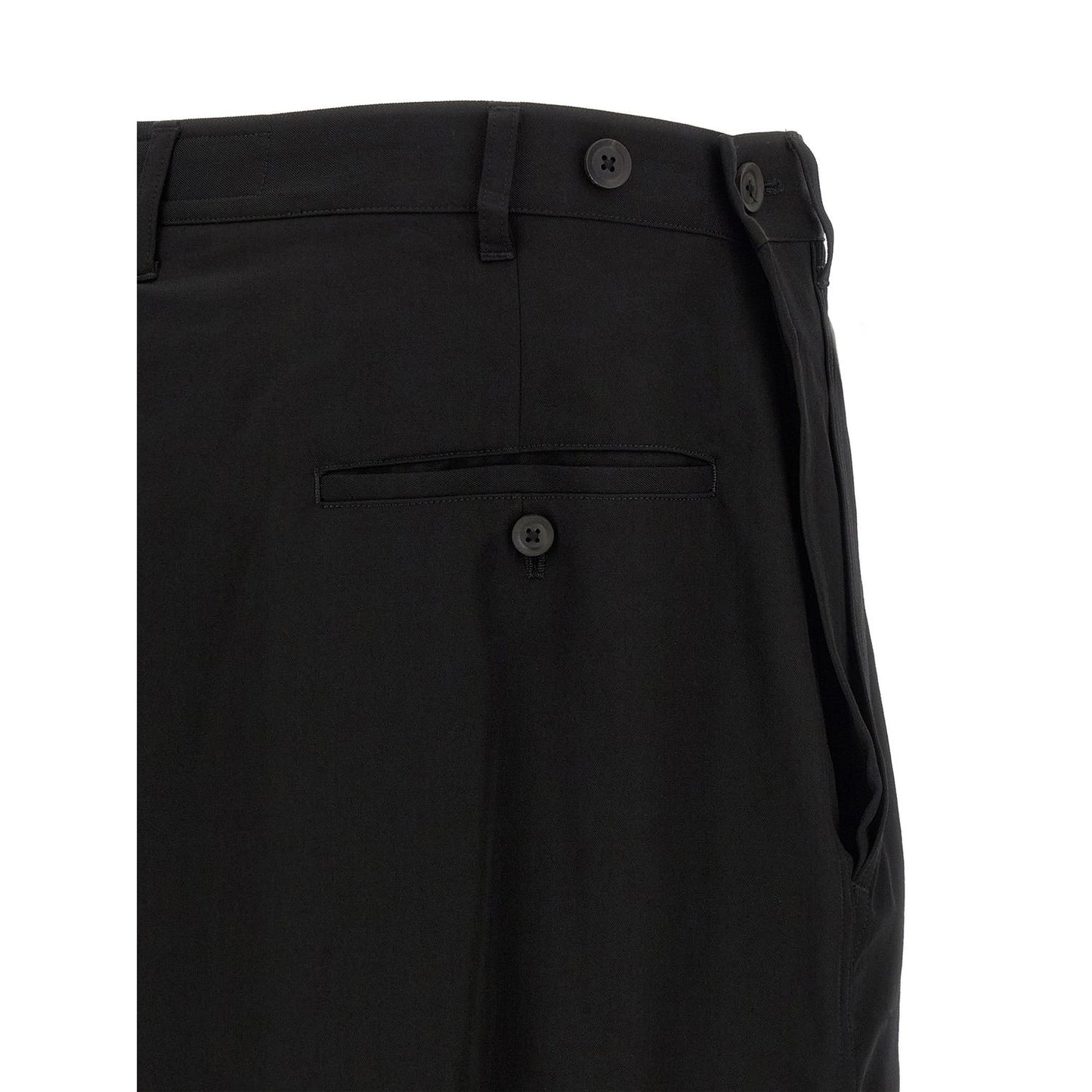 Yohji Yamamoto Black Wool Casual Pants