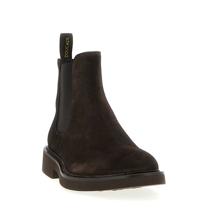 Doucal's Brown Calfskin Chelsea Boots
