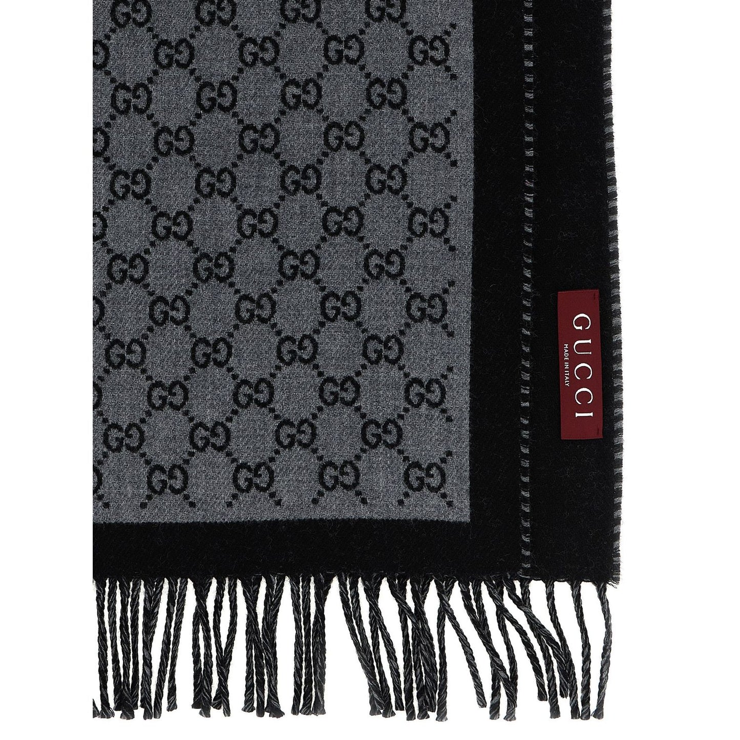 Gucci Gray Wool Scarf
