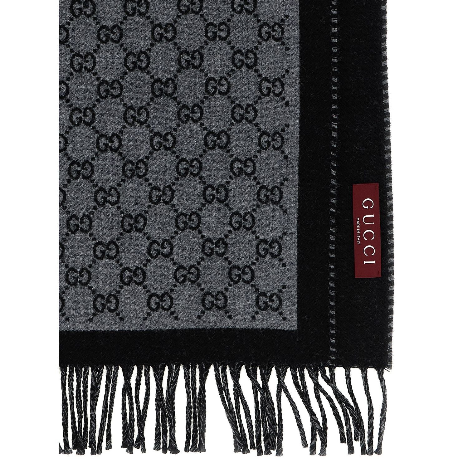 Gucci Gray Wool Scarf