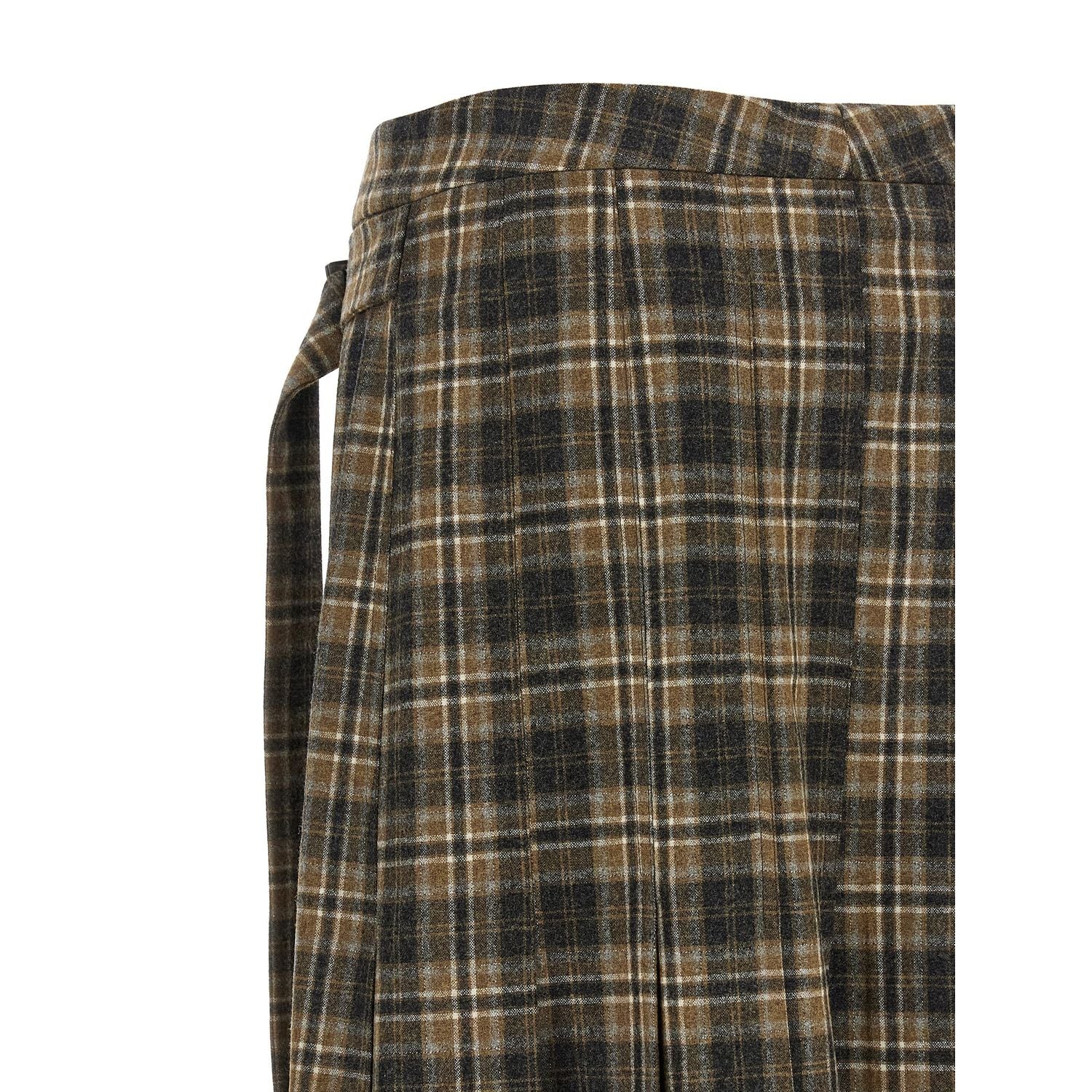 Brunello Cucinelli Brown Virgin Wool Mini Skirt