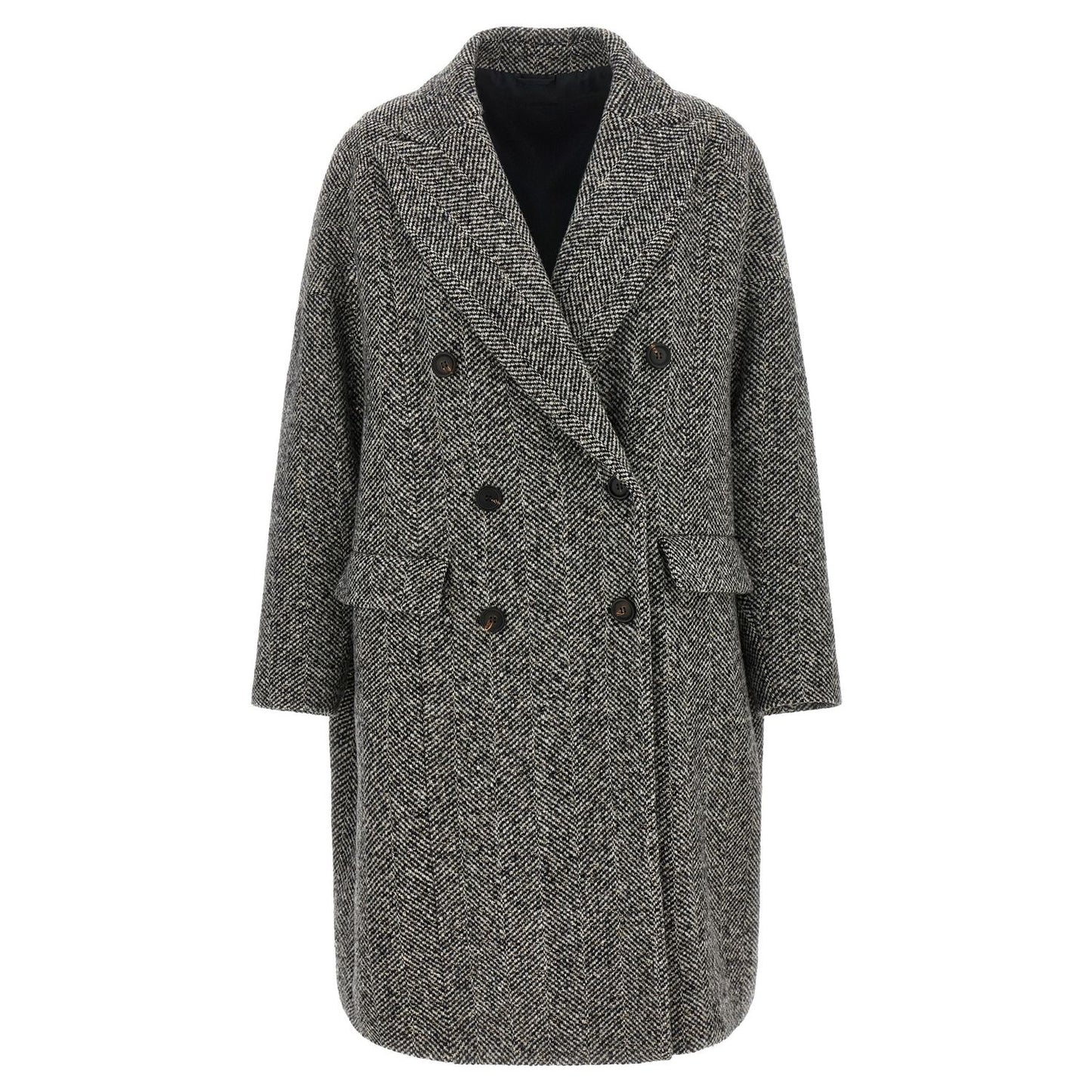 Brunello Cucinelli Gray Virgin Wool Coat