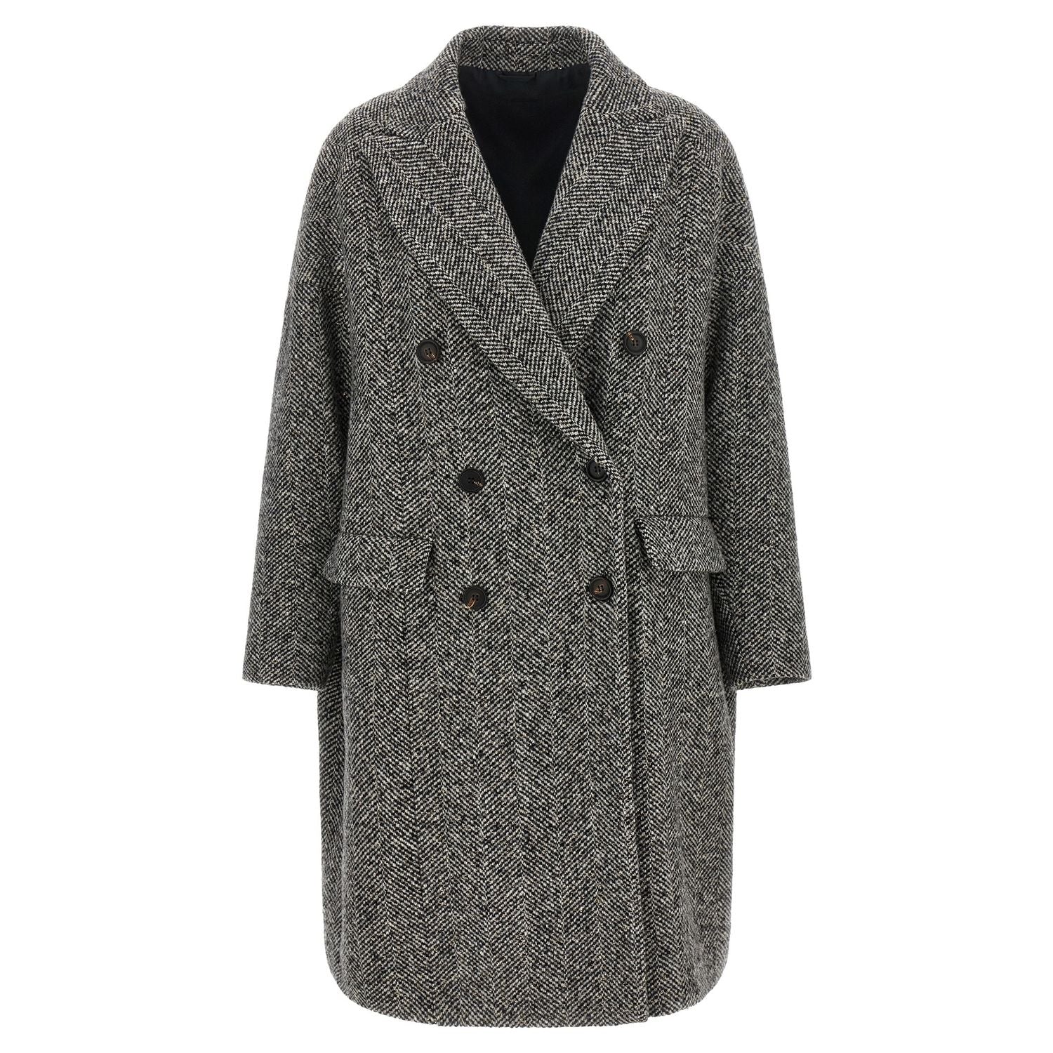 Brunello Cucinelli Gray Virgin Wool Coat